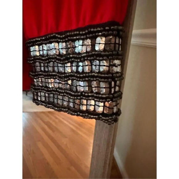 Gibson Latimer Sequins Trim Red‎ Blouse Size M - Picture 3 of 8